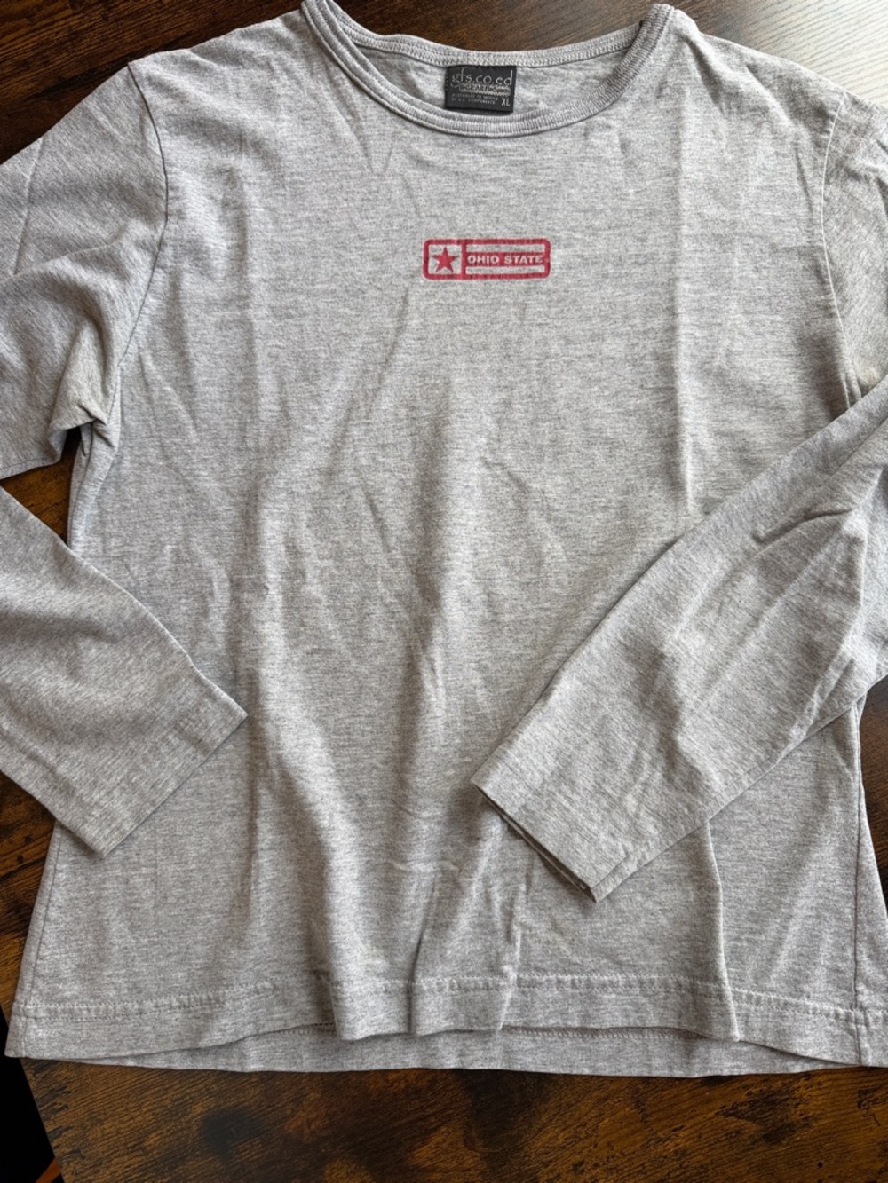 Ohio State Heather gray long sleeve T-shirt